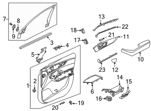 2023 Acura MDX Base Right, Front Nh802L Diagram for 83501-TYA-A12ZJ