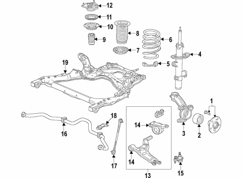 2022 Acura RDX S/Abs Unit, Left Front Diagram for 51621-TJB-A61