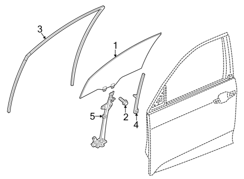 2023 Acura Integra Channel, Left Front Diagram for 72275-T20-A01