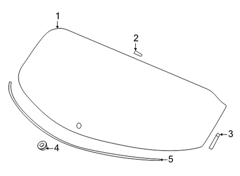 2023 Acura MDX Glass - Lift Gate Diagram