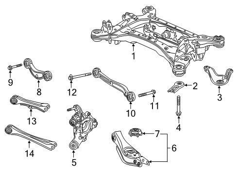 2024 Acura RDX Rear Suspension Diagram 2