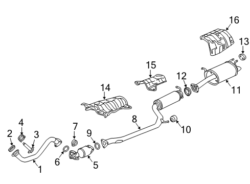 2022 Acura ILX Exhaust Components Diagram