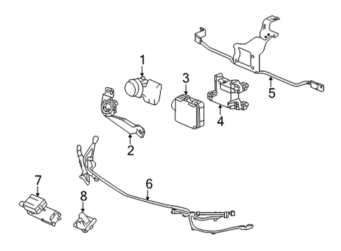 2023 Acura TLX Parking Aid Diagram 2