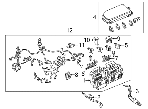 2022 Acura ILX Electrical Components Diagram 2