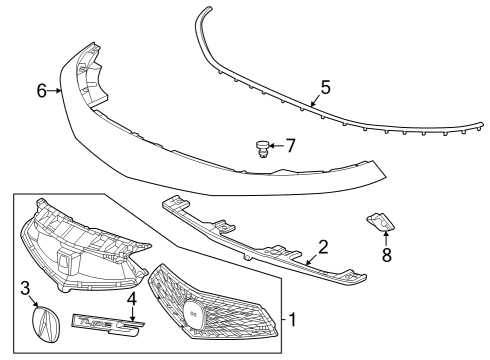 2024 Acura Integra Grille Assembly , Front Diagram for 71200-31M-A01