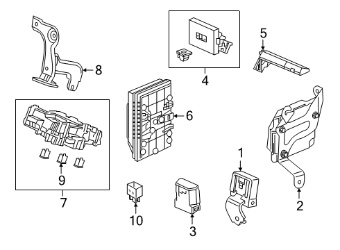 2022 Acura RDX Box, Driver Fuse Diagram for 38200-TJB-A02