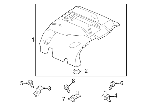 2022 Acura MDX Cover Assembly , Engine Diagram for 17121-61B-A01