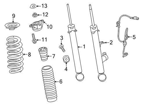 2022 Acura TLX Struts & Components - Rear Diagram 2