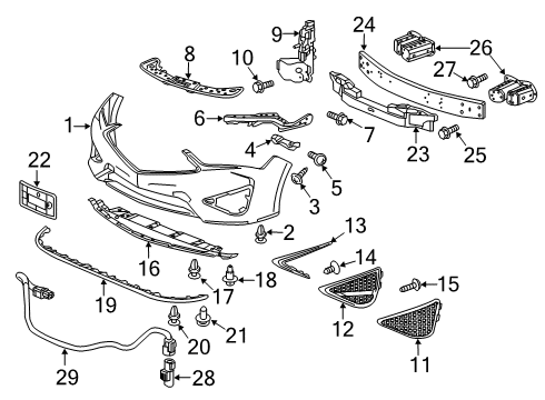 2022 Acura ILX Automatic Temperature Controls Diagram 1