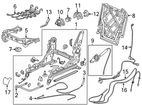 2023 Acura MDX Tracks & Components Diagram 5