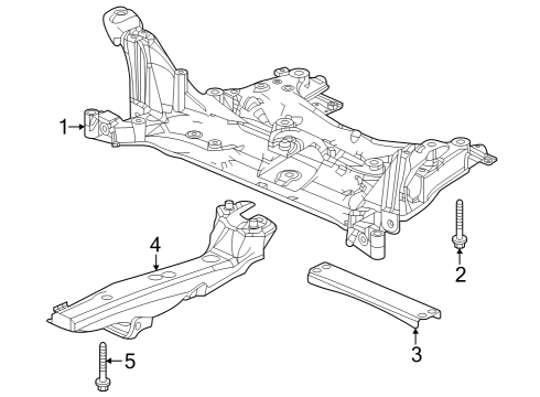 2024 Acura Integra Sub-Frame Assembly , Front Diagram for 50200-T60-J00