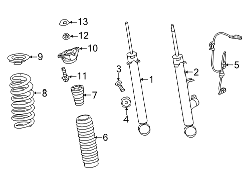 2022 Acura TLX Struts & Components - Rear Diagram 1