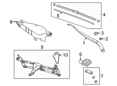 2022 Acura TLX Wipers Diagram 3