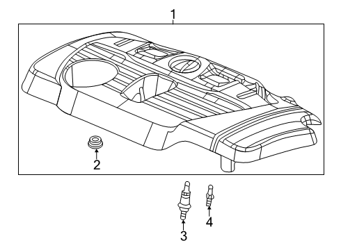 2024 Acura RDX Engine Appearance Cover Diagram