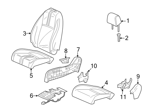 2023 Acura Integra Pad, Right Front Diagram for 81137-3S5-A01