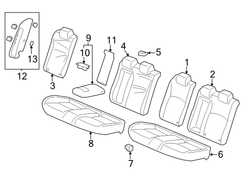 2023 Acura Integra Trim Cover Rnh802L Diagram for 82121-3S5-A01ZE