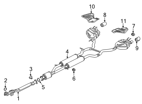 2022 Acura RDX Muffler, Exhaust Diagram for 18307-TJB-A91