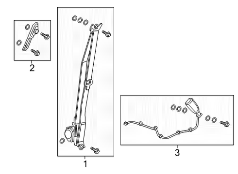 2023 Acura MDX Seat Belt Diagram 1