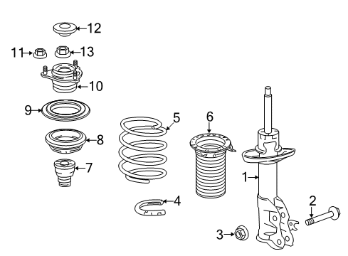 2022 Acura ILX Struts & Components - Front Diagram