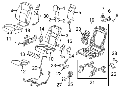 Knob (A) (Deep Black) Diagram for 81251-SDB-A71YC