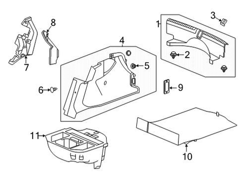 2022 Acura TLX Interior Trim - Rear Body Diagram 2