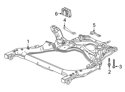 2024 Acura RDX Suspension Mounting - Front Diagram