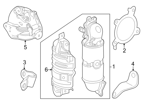 2023 Acura Integra Cover, Exhaust Diagram for 18120-6A0-A00