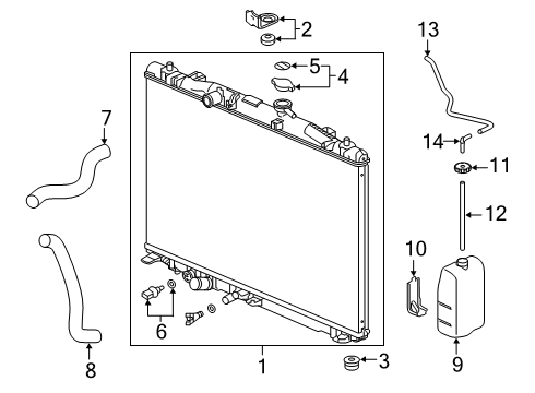 2024 Acura RDX Radiator & Components Diagram