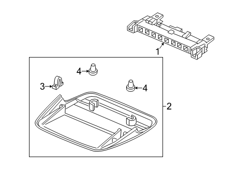 2022 Acura ILX High Mount Lamps Diagram