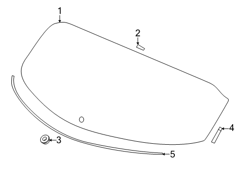 2024 Acura RDX Glass - Lift Gate Diagram