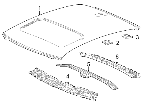 2023 Acura Integra Roof & Components Diagram