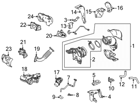 2021 Acura TLX Part Diagram for 18040-6S9-305