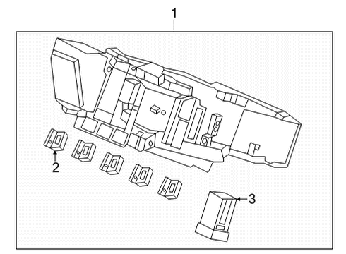 2022 Acura MDX Box Assembly , Fuse Diagram for 38200-TYB-A01