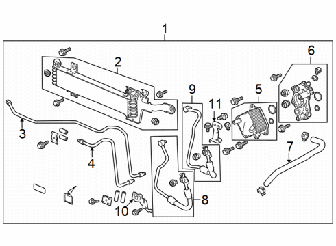 2022 Acura MDX Cooler Kit (ATF) Diagram for 06255-61E-315