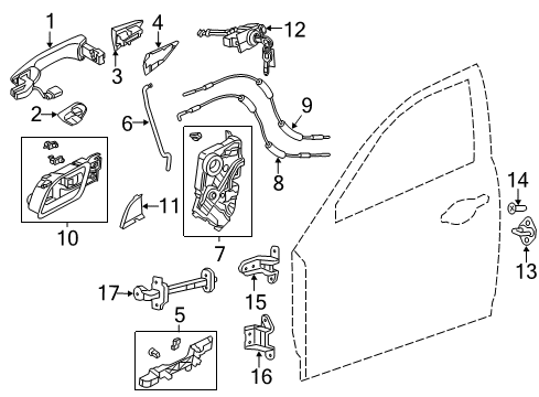 2022 Acura ILX Front Door Diagram 3