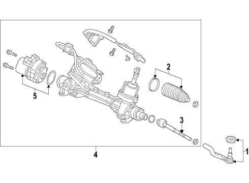 2022 Acura RDX Rack, Power Steering Diagram for 53623-TJB-A70