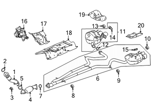 2021 Acura TLX Converter Diagram for 18150-6S9-A00