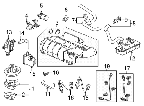 2023 Acura MDX Emission Components Diagram 2