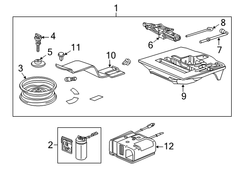 2019 Acura RLX Repair Kit, Tire Diagram for 42774-TZ5-A02