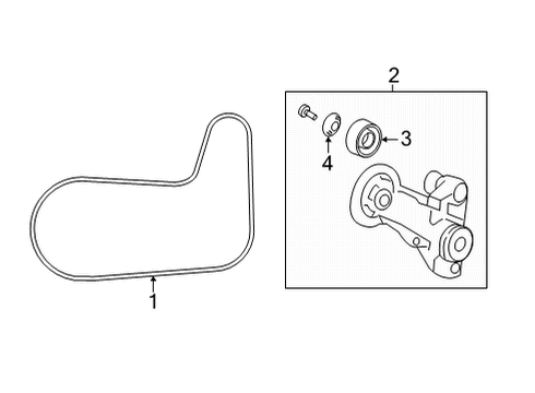 2023 Acura TLX Belts & Pulleys Diagram 2