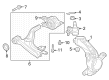 Diagram for 2023 Acura Integra Steering Knuckle - 51211-T22-A01