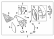 Diagram for 2023 Acura RDX Mirror Cover - 76255-TJB-C22ZP