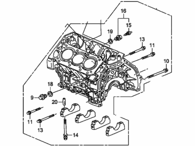 2006 Acura RL Engine Block - 11000-RJA-000