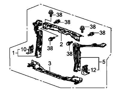 Acura ILX Radiator Support - 60400-TX6-A01ZZ