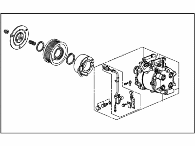 2013 Acura ILX A/C Compressor - 38800-R1B-A01RM