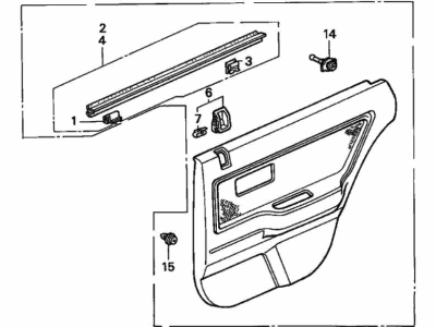 Acura 83750-SK8-A30ZB Lining, Left Rear Door (Silky Ivory/Silky Ivory)