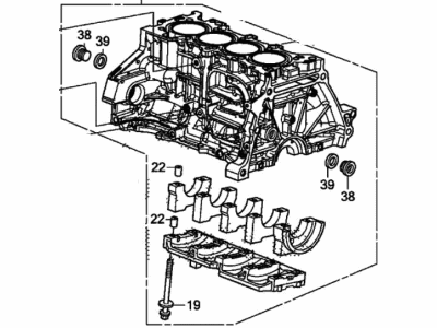 Acura 11000-RW0-810 Block Assembly, Cylinder (Dot)