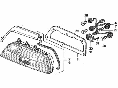 Acura 33500-SP1-A02 Taillight Assembly, Passenger Side