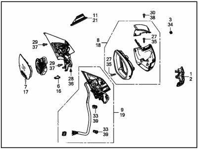 Acura NSX Mirror - 76266-T6N-A11