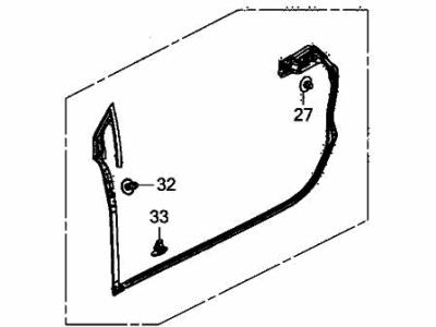 Acura NSX Door Seal - 72310-T6N-A02